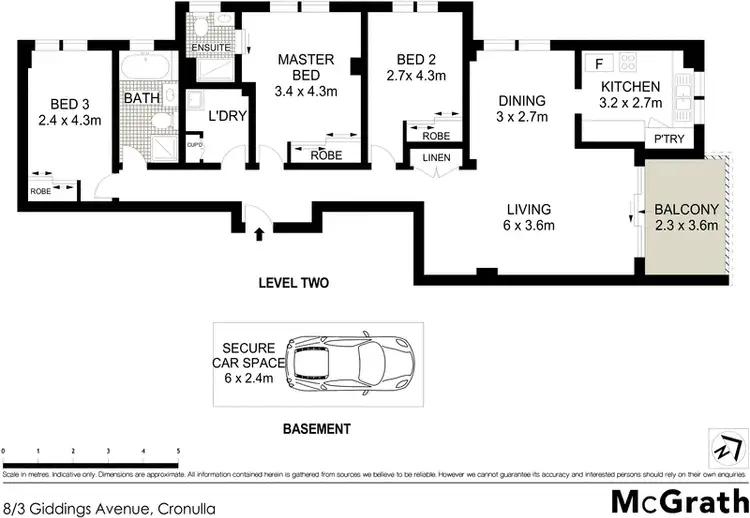 Floorplan of Homely apartment listing, 8/3 Giddings Avenue, Cronulla NSW 2230