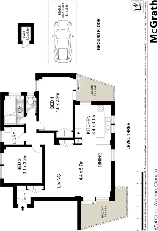 Floorplan of Homely apartment listing, 6/24 Coast Avenue, Cronulla NSW 2230