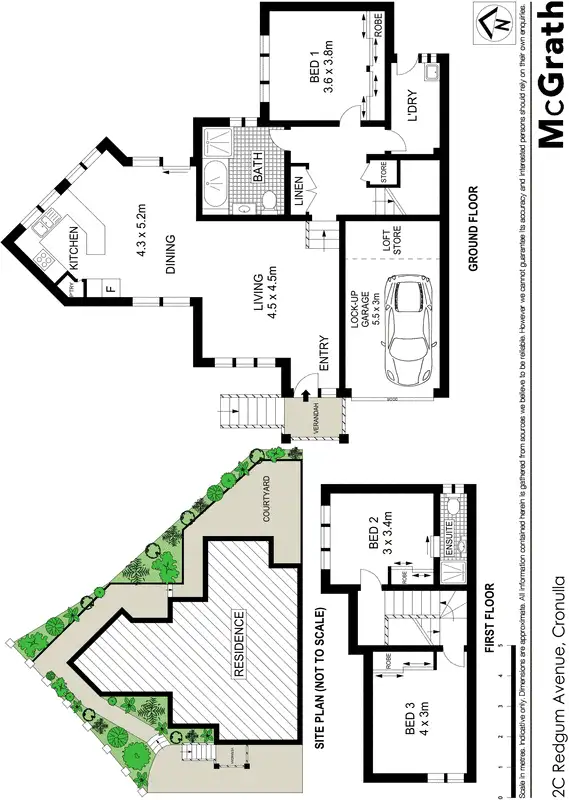 Floorplan of Homely townhouse listing, 2C Redgum Avenue, Cronulla NSW 2230