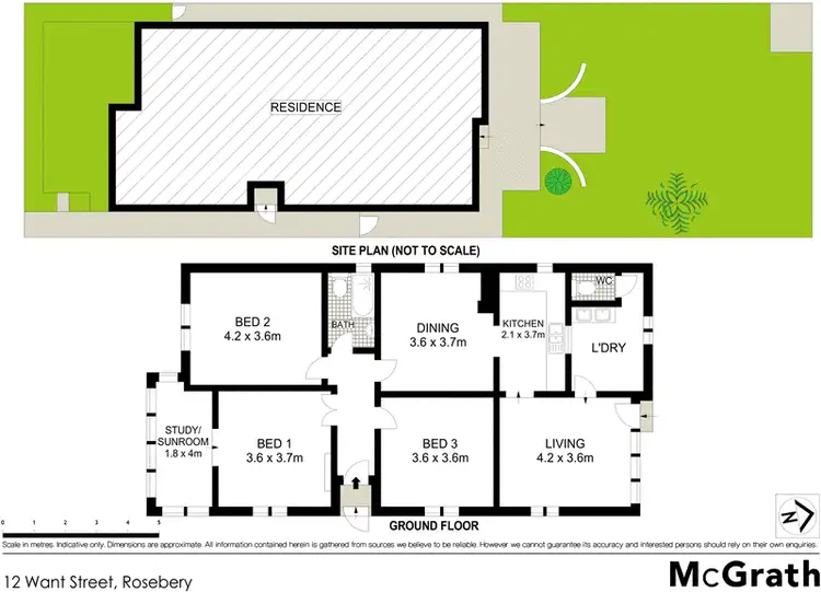 Floorplan of Homely house listing, 12 Want Street, Rosebery NSW 2018