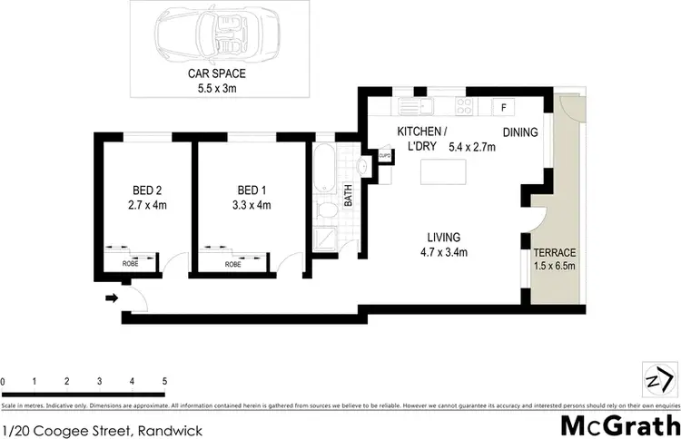 Floorplan of Homely apartment listing, 1/20 Coogee Street, Randwick NSW 2031