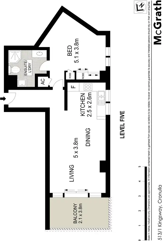 Floorplan of Homely apartment listing, 413/1 Kingsway, Cronulla NSW 2230