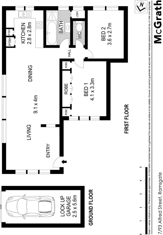 Floorplan of Homely apartment listing, 7/93 Alfred Street, Ramsgate Beach NSW 2217