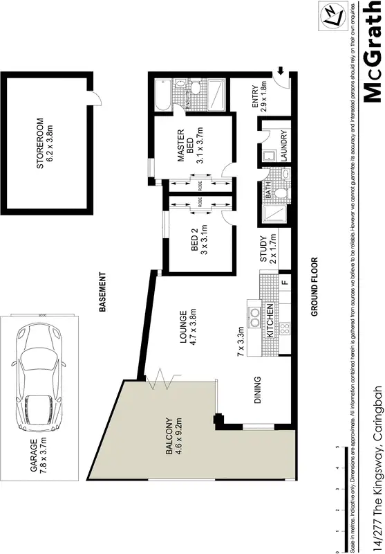 Floorplan of Homely apartment listing, 14/277 The Kingsway, Caringbah NSW 2229