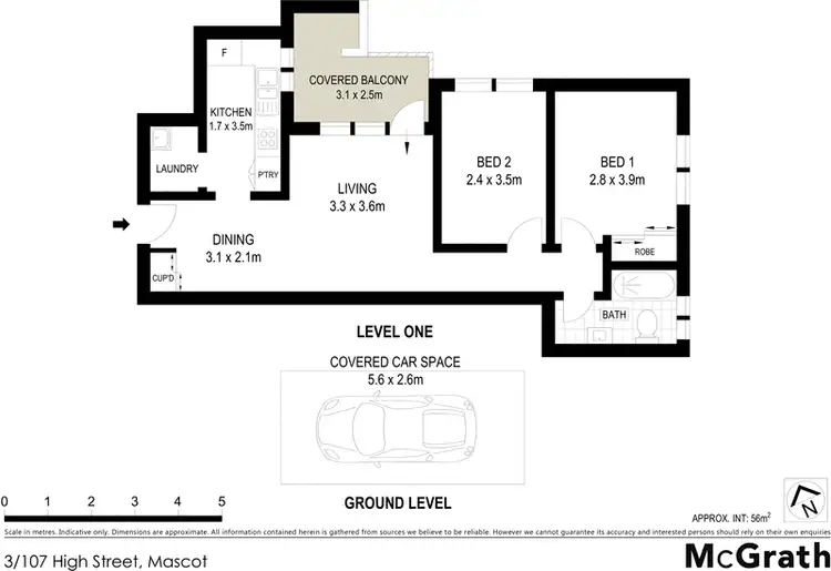 Floorplan of Homely apartment listing, 3/107 High Street, Mascot NSW 2020