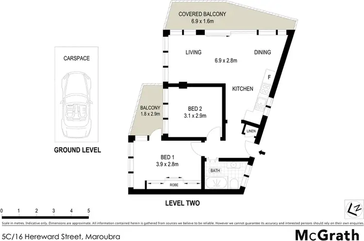 Floorplan of Homely apartment listing, 5C/16 Hereward Street, Maroubra NSW 2035