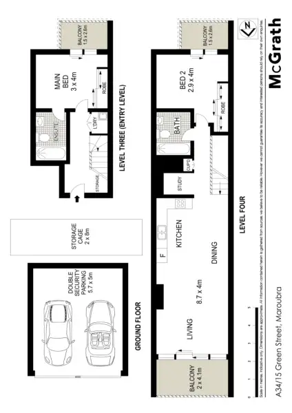 Floorplan of Homely apartment listing, A34/15 Green Street, Maroubra NSW 2035