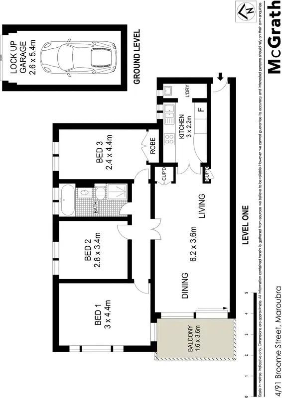 Floorplan of Homely apartment listing, 4/91 Broome Street, Maroubra NSW 2035