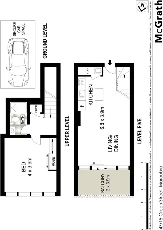 Floorplan of Homely apartment listing, 47/15 Green Street, Maroubra NSW 2035