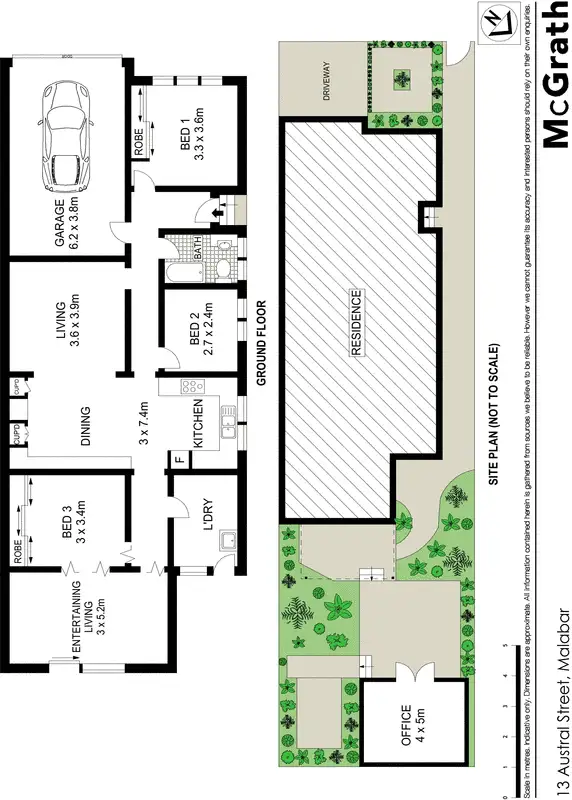 Floorplan of Homely house listing, 13 Austral Street, Malabar NSW 2036
