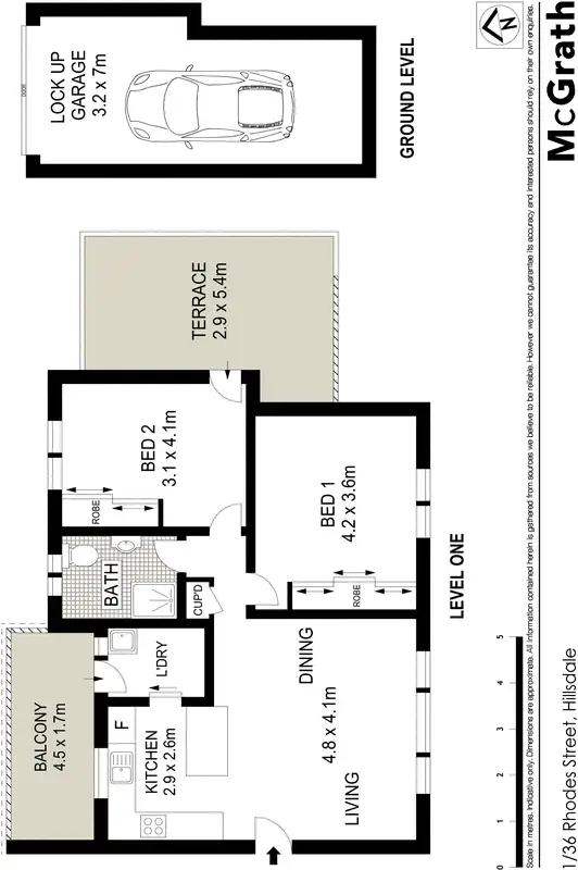 Floorplan of Homely apartment listing, 1/36 Rhodes Street, Hillsdale NSW 2036