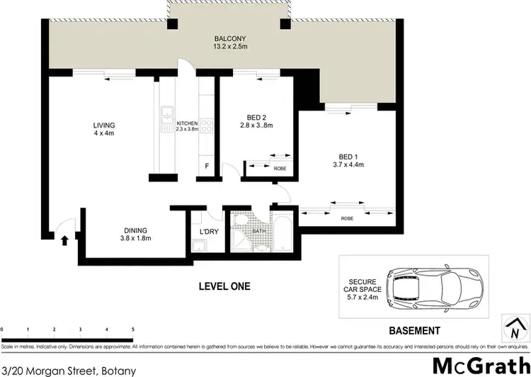 Floorplan of Homely apartment listing, 3/20 Morgan Street, Botany NSW 2019