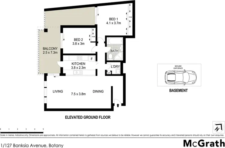 Floorplan of Homely apartment listing, 1/127 Banksia Street, Botany NSW 2019