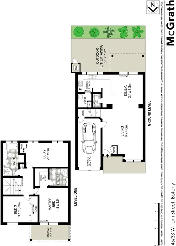 Floorplan of Homely townhouse listing, 45/33 William Street, Botany NSW 2019