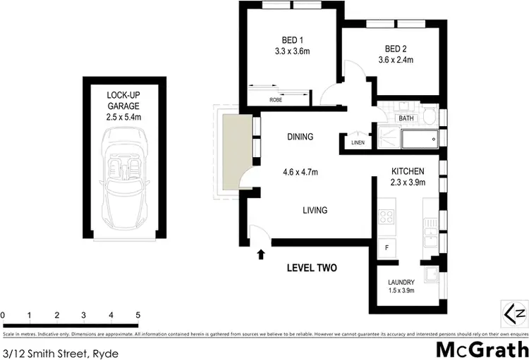 Floorplan of Homely apartment listing, 3/12 Smith Street, Ryde NSW 2112