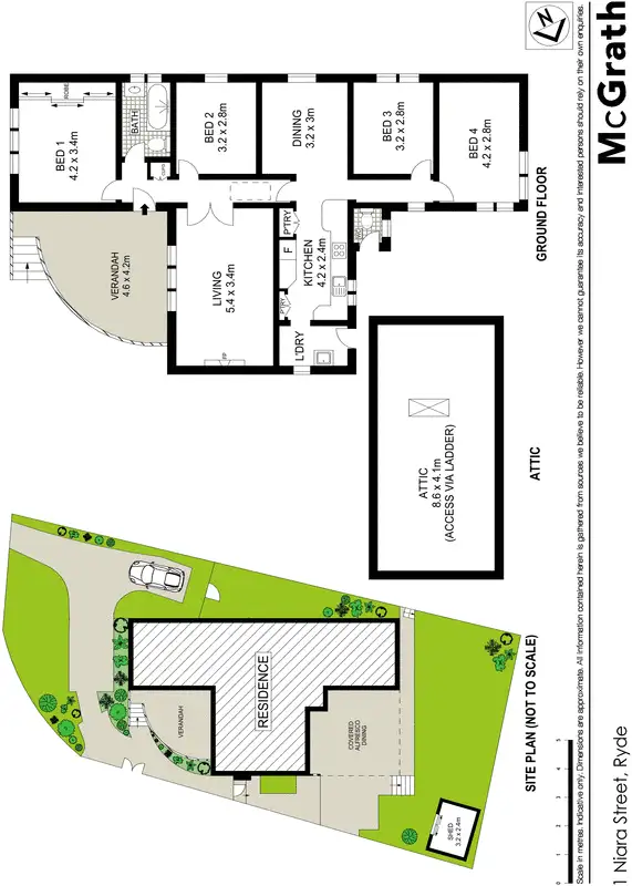 Floorplan of Homely house listing, 1 Niara Street, Ryde NSW 2112