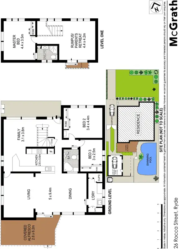 Floorplan of Homely house listing, 26 Rocca Street, Ryde NSW 2112