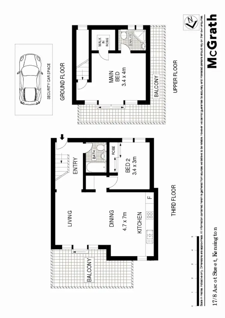 Floorplan of Homely apartment listing, 17/8 Ascot Street, Kensington NSW 2033