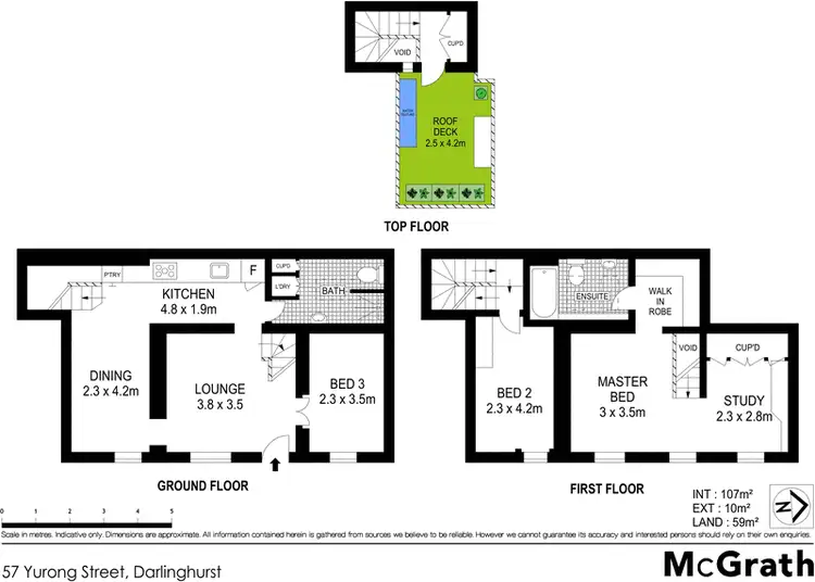 Floorplan of Homely townhouse listing, 57 Yurong Street, Darlinghurst NSW 2010