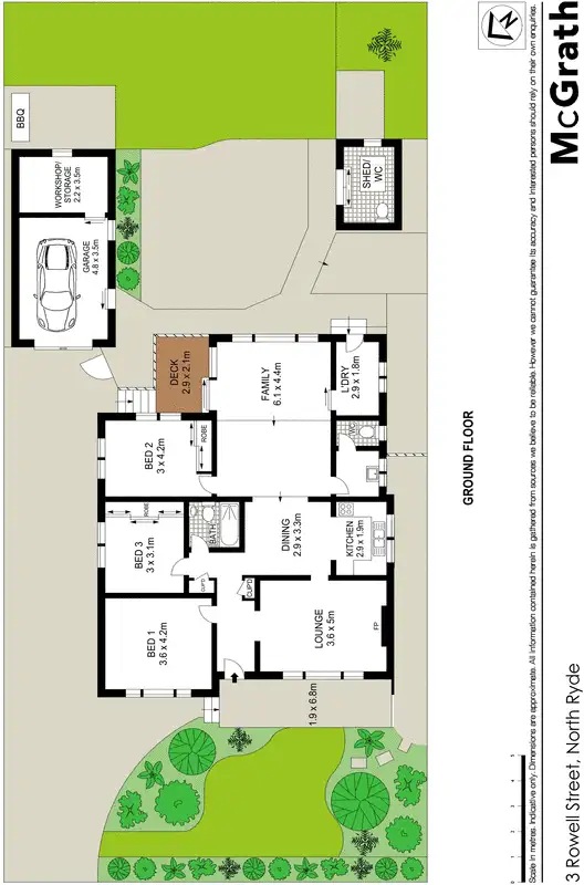 Floorplan of Homely house listing, 3 Rowell Street, North Ryde NSW 2113