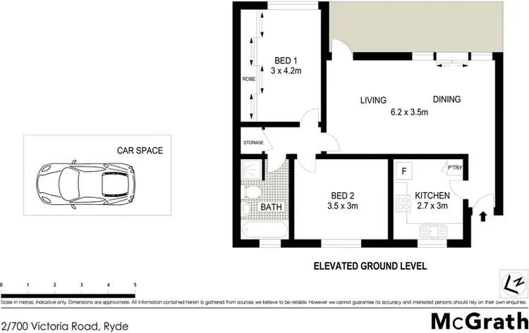Floorplan of Homely apartment listing, 2/700 Victoria Road, Ryde NSW 2112