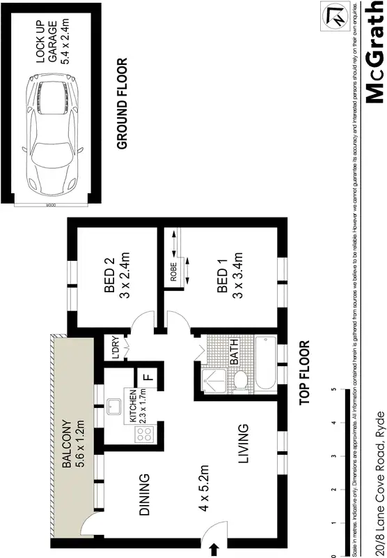 Floorplan of Homely apartment listing, 20/8 Lane Cove Road, Ryde NSW 2112