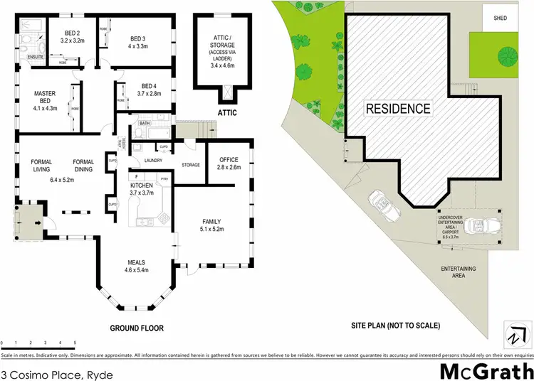 Floorplan of Homely house listing, 3 Cosimo Place, Ryde NSW 2112