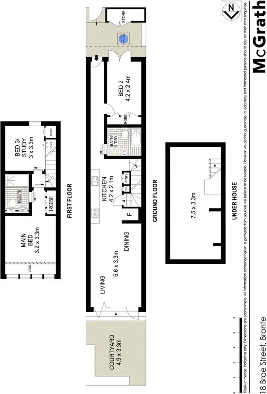 Floorplan of Homely house listing, 18 Brae Street, Bronte NSW 2024