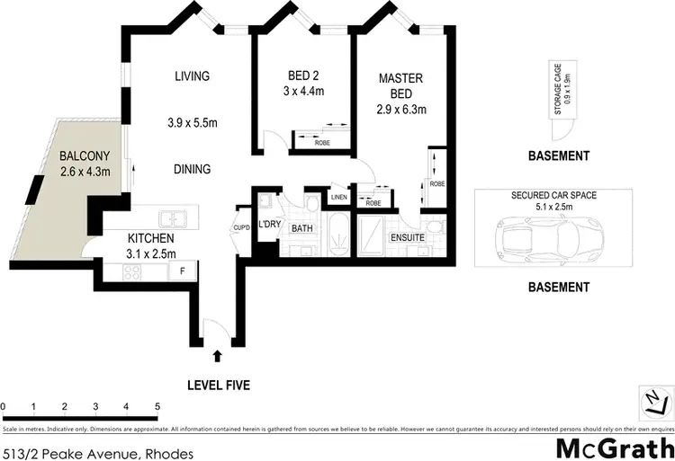 Floorplan of Homely apartment listing, 513/2 Peake Avenue, Rhodes NSW 2138