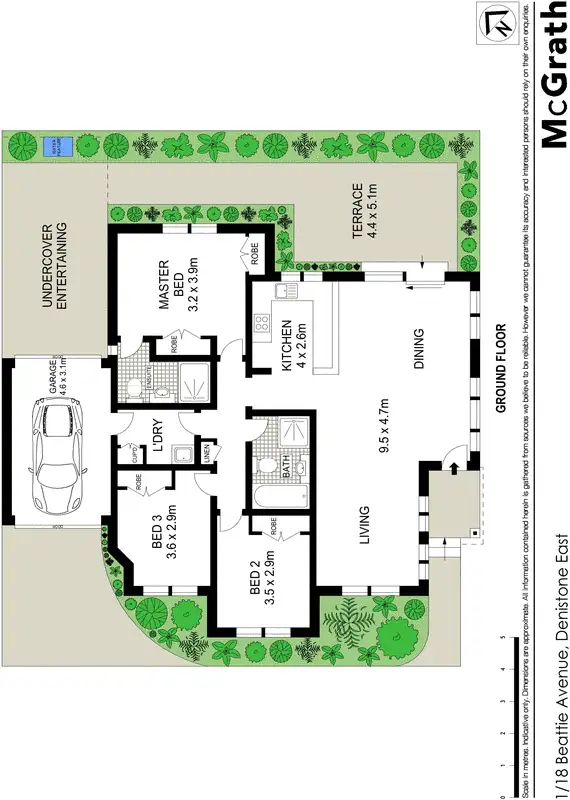 Floorplan of Homely villa listing, 1/18 Beattie Avenue, Denistone East NSW 2112