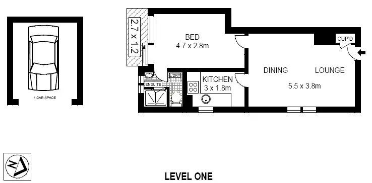 Floorplan of Homely apartment listing, 5/5 Rocklands Road, Wollstonecraft NSW 2065