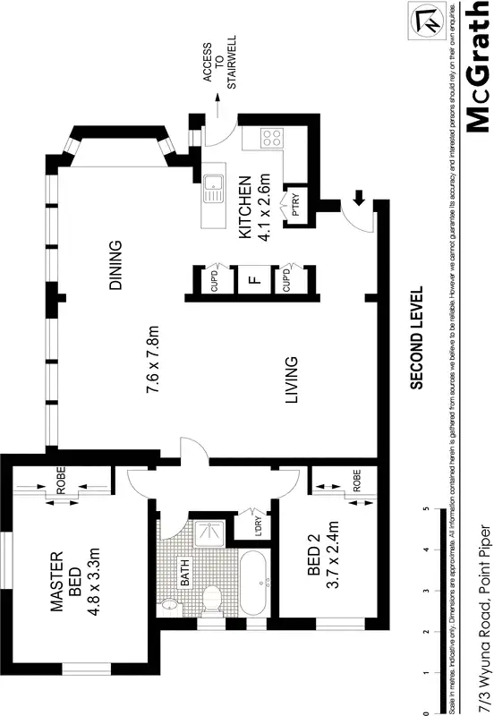 Floorplan of Homely apartment listing, 7/3 Wyuna Road, Point Piper NSW 2027