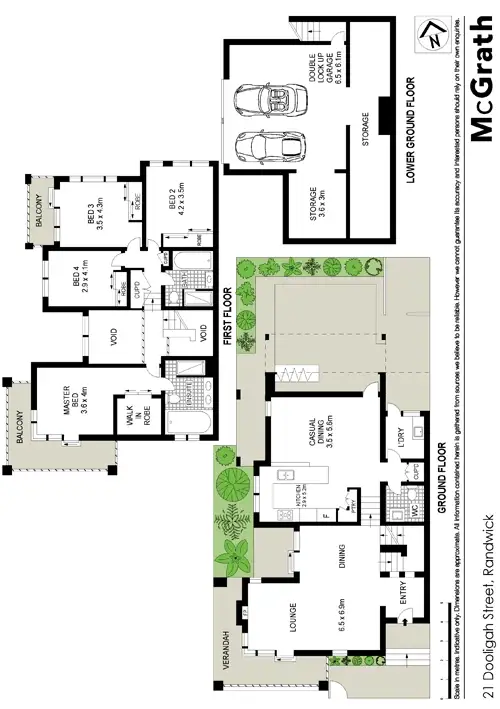 Floorplan of Homely townhouse listing, 21 Dooligah Avenue, Randwick NSW 2031