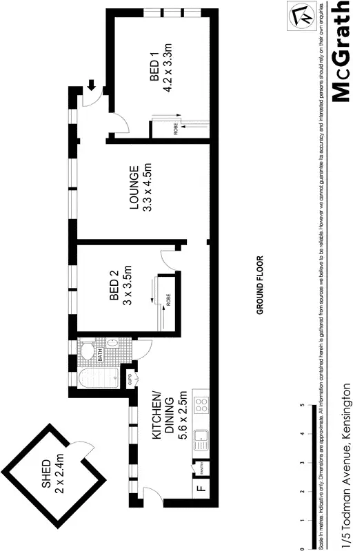 Floorplan of Homely apartment listing, 1/5 Todman Avenue, Kensington NSW 2033