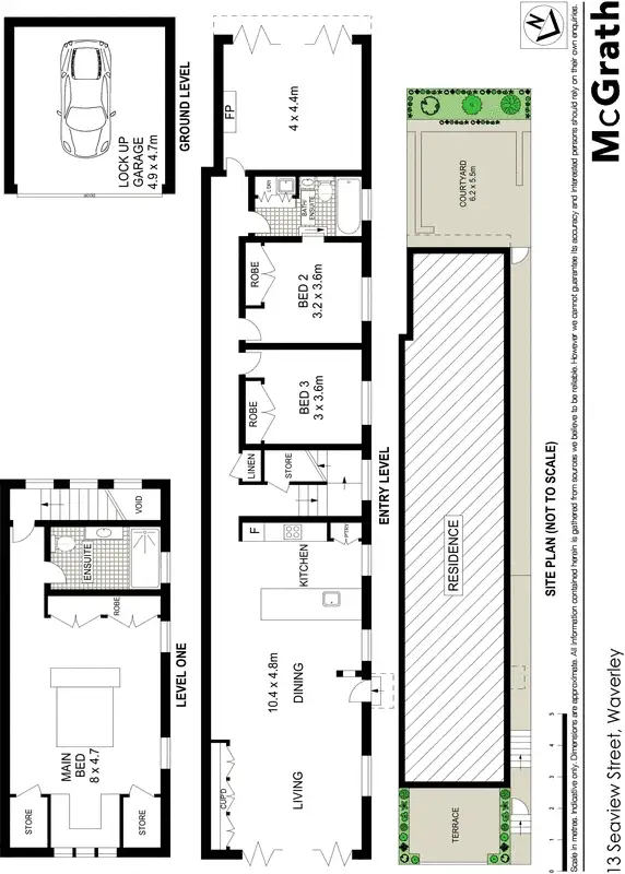 Floorplan of Homely house listing, 13 Seaview Street, Waverley NSW 2024
