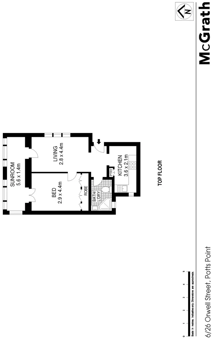 Floorplan of Homely apartment listing, 6/26 Orwell Street, Potts Point NSW 2011