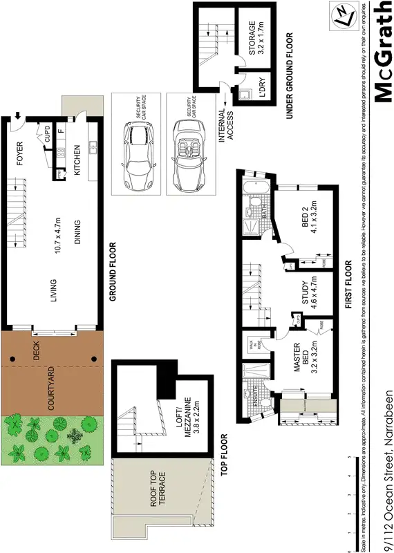 Floorplan of Homely townhouse listing, 9/112 Ocean Street, Narrabeen NSW 2101