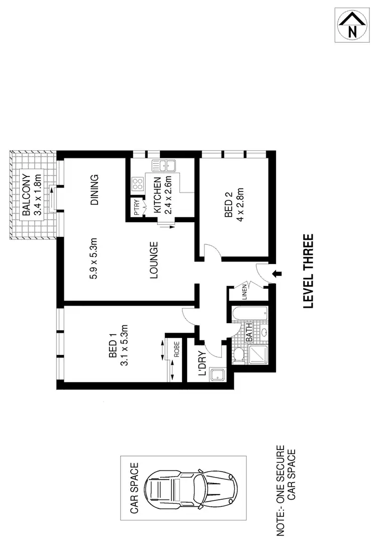 Floorplan of Homely apartment listing, 12/10 McKye Street, Waverton NSW 2060