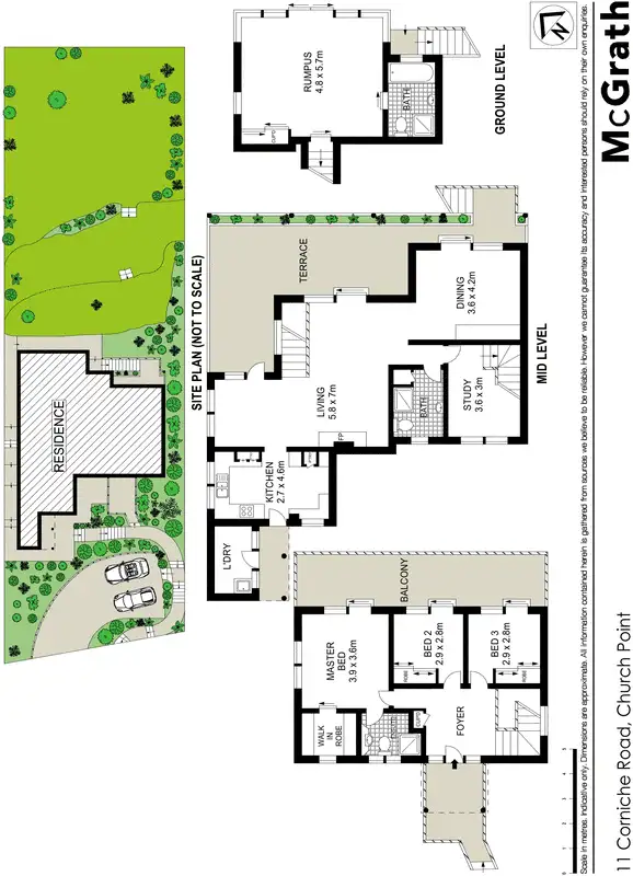 Floorplan of Homely house listing, 11 Corniche Road, Church Point NSW 2105