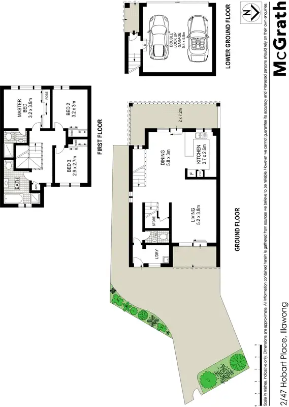 Floorplan of Homely townhouse listing, 2/47 Hobart Place, Illawong NSW 2234