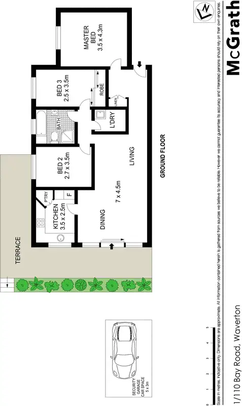 Floorplan of Homely apartment listing, 1/110 Bay Road, Waverton NSW 2060