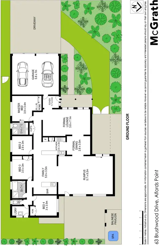 Floorplan of Homely house listing, 63 Brushwood Drive, Alfords Point NSW 2234