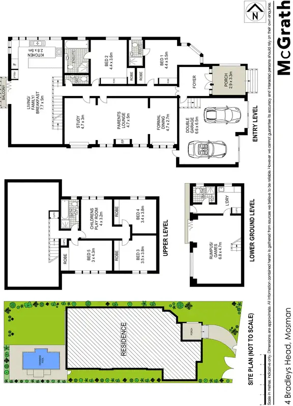 Floorplan of Homely house listing, 4 Bradleys Head Road, Mosman NSW 2088