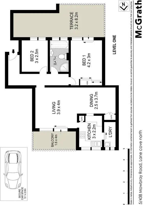 Floorplan of Homely apartment listing, 5/438 Mowbray Road, Lane Cove NSW 2066
