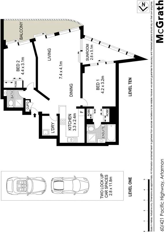 Floorplan of Homely apartment listing, 60/421 Pacific Highway, Artarmon NSW 2064