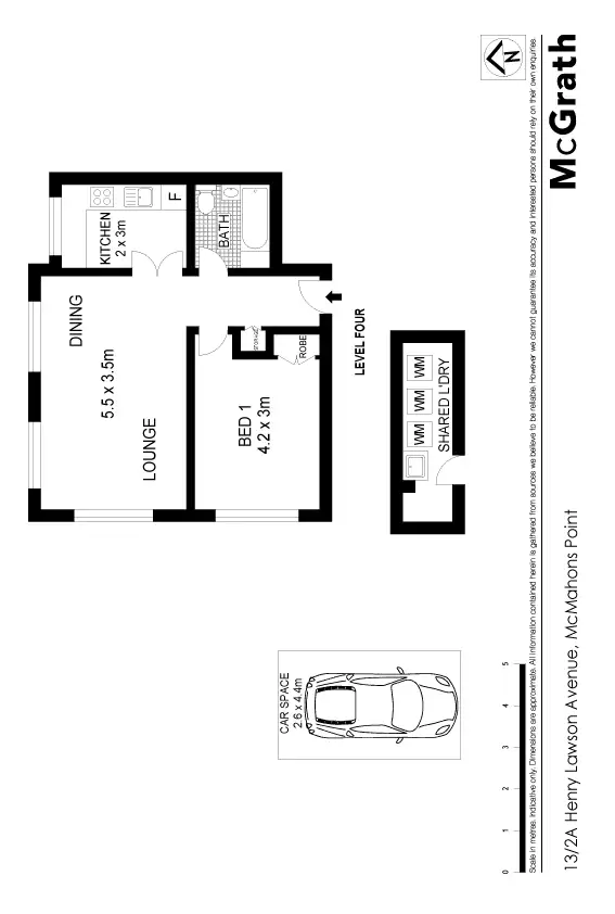 Floorplan of Homely apartment listing, 13/2A Henry Lawson Avenue, Mcmahons Point NSW 2060