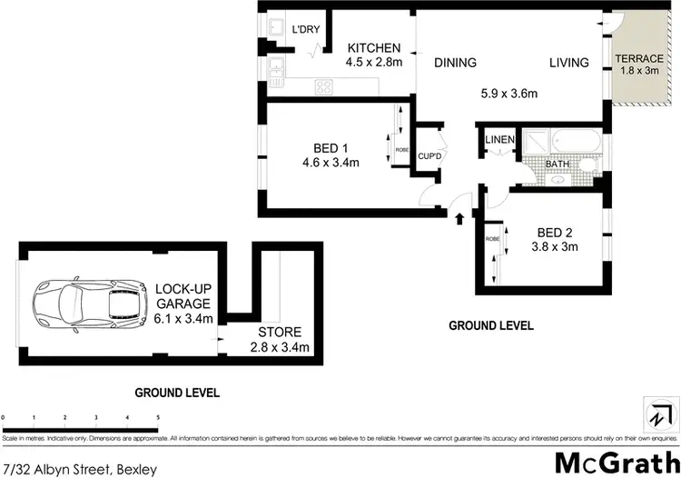 Floorplan of Homely unit listing, 7/32 Albyn Street, Bexley NSW 2207