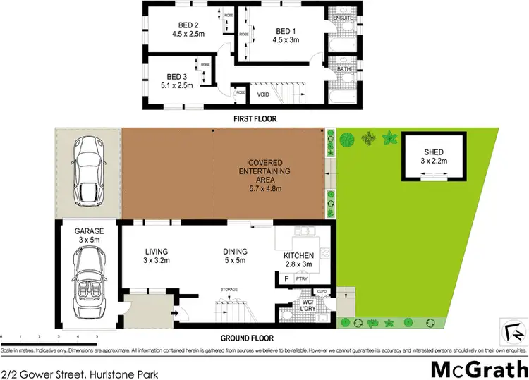 Floorplan of Homely townhouse listing, 2/2 Gower Street, Hurlstone Park NSW 2193