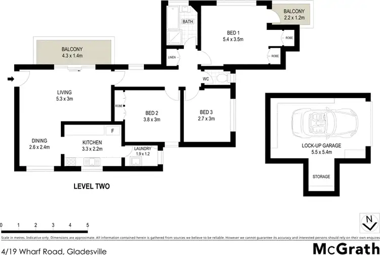 Floorplan of Homely apartment listing, 4/19 Wharf Road, Gladesville NSW 2111