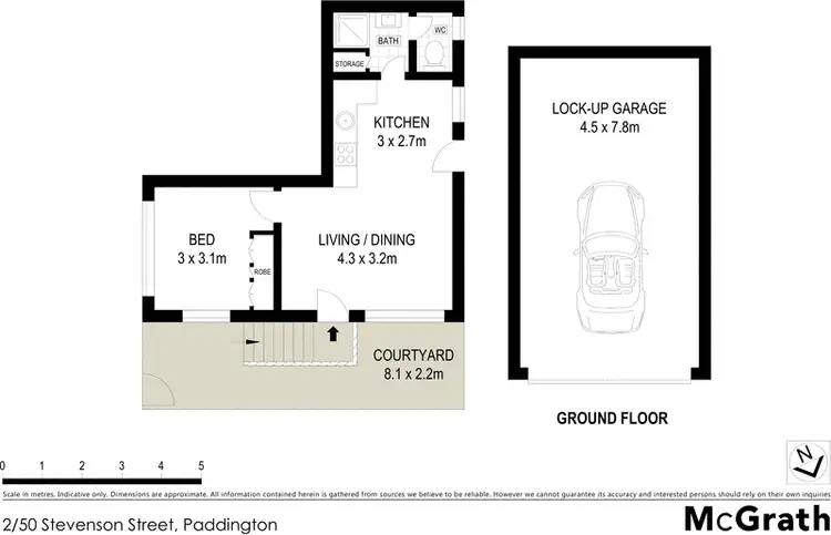 Floorplan of Homely apartment listing, 2/50 Stevenson Street, Paddington QLD 4064